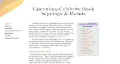 Desktop Screenshot of celebritybooksigningsandevents.com